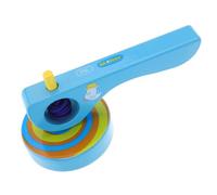 ibasenice 3 pièces Gyroscope Bois avec Poignée et Corde à Tirer Jeu Éducatif pour Garçon Fille et Tout-Petits Développement Coordination Main-œil Portable et Ludique pour Couleur Aléatoire