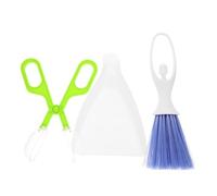 ibasenice 3 pièces Kit de Nettoyage pour Petits Animaux avec Mini Balai Pelle et Pince Reptile Outil pour Cage de Hamster Lapin Hérisson et Chinchilla Accessoire Sûr et Polyvalent