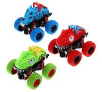 ibasenice 3 pièces Lot de Voitures Jouets à Inertie Modèles Tout-Terrain Éducatifs pour Garçon Fille Sécurisées à Bords Arrondis Stimulation Créativité Orientation Spatiale