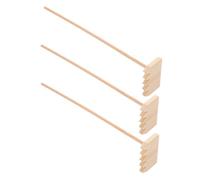 ibasenice 3 Pièces Mini Bamboo Garden Rake Set Zen Tools for Meditation and Tabletop Micro Landscape Decor Home Office Accessories