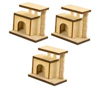 ibasenice 3 Pièces Mini Décorative pour Chat Griffoir Miniature à Usure Accessoire de Décoration pour Animaux de Scène Micro Design Élégant Pratique