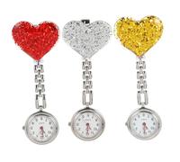 ibasenice 3 pièces Montre Infirmière à avec Clip Coeur Montres Accrocher pour Aide-soignantes et Étudiants Cadeau Pratique et Élégant