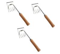 ibasenice 3 Pièces Outil de Désherbage Ergonomique avec Manche et Robuste pour Jardinage Désherbeur Multi pour Pelouse Parc Public et Jardin Domestique