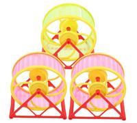 ibasenice 3 pièces Roue de Course pour Hamster Silencieuse Exercice Compact et Antidérapant pour Petits Rongeurs Accessoires Hamster Nain avec Fonction Mute Couleur Couleur Aléatoire