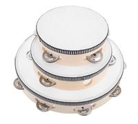 ibasenice 3 pièces Tambourin Bois pour Garçon Fille Instruments de Musique Éducatifs pour Maternelle Percussion à Main avec Joyeux Adapté Aux Filles et Garçons Dès la Petite Enfance