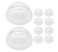 ibasenice 30 Dômes Hémisphériques en Plastique Transparent 9 Cm à Remplir Soi-même pour Boules à Neige de Noël Décoratives 30 Pièces, Couvercles Incassables pour Décoration