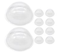 Ibasenice 30 Dômes Transparents en PVC, 9 cm, pour Boules à Neige DIY | 30 DôMes HéMisphéRiques Transparents en Pvc, Env. 9 X 9 X 4 cm, Pour Boules à Neige Diy et DéCorations de NoëL