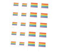 ibasenice 30 pièces Lot de Drapeaux Arc Ciel Rainbow Flag pour Fête Lgbtq Matériaux Durables et Portable Décoration Extérieure et Intérieure pour Célébrations Fierté