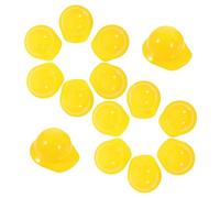 ibasenice 30 pièces Lot de Mini Casques de Sécurité Jaunes Plastique Léger pour Décoration de Poupées et Accessoires DIY pour Fêtes à Thème Construction et Accessoires Poupon
