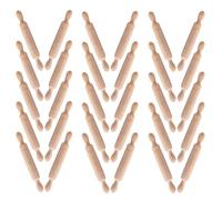 ibasenice 30 Pièces Mini Wooden Rolling Pins for and Natural Wood Toy Kitchen Rollers for Baking Crafting Dollhouse Accessories and Motor Skill Development