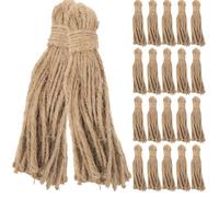 ibasenice 30 Pièces Pompons en Jute Rustiques pour Décorations de Noël et | Ficelle de Jute, Usage Polyvalent, Association Facile Perles de Bois, Style Élégant pour Grandes Décorations
