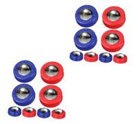 ibasenice 32 pièces Palets de Shuffleboard pour Jeu de Table Familial Accessoires de Curling et Rouges Amusement pour Garçons et Filles Intérieur et Extérieur