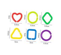 ibasenice 35 pièces Jouets Anneaux Géométriques Chaînes à Relier pour Tout Petits Anneaux Garçon Fille pour Développement Motricité Fine et Concentration Jouets Educatifs Apprentissage