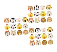 ibasenice 36feuilles Autocollants Mensuels Animaux Pour Autocollants Auto-adhésifs Pour Suivre Évolution Des Nourrissons