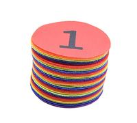 ibasenice 36pièces Autocollants De Marquage Numérotés à Marqueurs De Tapis Colorés Pièces Rondes De Positionnement Pour Jeu
