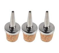 ibasenice 3pcs Becs Verseurs pour Bouteilles de Bar en Acier Inoxydable et Bois, Solution Anti-fuite Polyvalente pour Bars et Usage Domestique