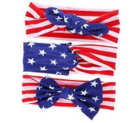 ibasenice 3pièces Bandeaux Garçon Fille Avec Motif Drapeau Américain Accessoires De Cheveux Pour Fête Et Photographie Familiale Comprend Un Bandeau à Nœud Et Oreilles De Lapin