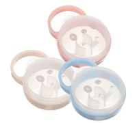 ibasenice 3pièces Boîte à Tétine Cartoon Rangement Portable Avec Poignée Étui Transparent Anti-poussière Pour Sucettes Garçon Fille