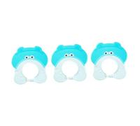 ibasenice 3pièces Bonnet De Bain Garçon Fille Ajustable Tpe Des Oreilles Yeux Pour Garçon Fille Casquette Anti-eau Pour Shampooing Et Accessoire De Bain Adorable Et Pratique