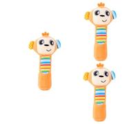 ibasenice 3pièces Jouet De Grelot Peluche Pour Garçon Fille Râteau à Main Animal Cartoon Singe Orange Pour Développement Sensoriel Et Reconnaissance Des Couleurs