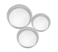 ibasenice 3Pièces Tamis à Sol Acier Inoxydable Lot de Ronds pour Jardinage Filtration Précise Impuretés Facile pour Recherche Scientifique