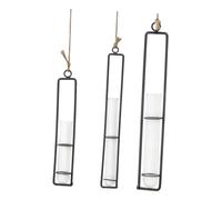 ibasenice 3pièces Tube Verre pour Plantes Vase Hydroponique Suspendu Jardinière Murale Pot Décoratif Ornement Intérieur