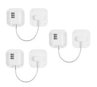 ibasenice 3pièces Verrou De Réfrigérateur à Code Système De Sécurité Pratique Pour Armoires Et Meubles Verrou Anti-perçage Vie Privée Couleur Blanche Et Design Élégant