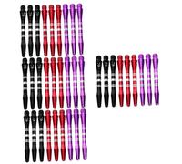ibasenice 4 Ensembles Flèches Métalliques Professionnelles Aluminium pour Fléchettes avec Pointe Acérée Rouge Noir Accessoires De Remplacement pour Joueurs De Fléchettes 30 Pièces * 4