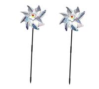 ibasenice 4 Ensembles Outil de Chasse Aux Oiseaux Forme de Moulin à Vent de Décorations Oiseaux Accessoire de Maison avec Tige de Matériaux pour et Terrains