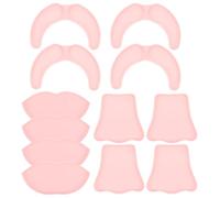 ibasenice 4 moules à masques faciaux en plastique à base d'algues et de boue pour les yeux, les lèvres et le nez - Outil de maquillage réutilisable pour soins du visage à domicile.