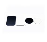 ibasenice 4 Pcs Autocollant Entièrement Adhésif en Fer pour Support Magnétique de Téléphone Voiture, Plaques Métalliques Rondes et Carrées, Compatible Smartphones et Tablettes en Voiture
