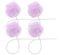 ibasenice 4 Pièces Balle Suspendue, Jeu Interactif en Peluche Lavande | Arbres à Chat et Poignées de Porte, Divertissement, Exercice, Protection des Meubles