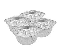 ibasenice 4 pièces Barbecue Jetable Pots Papier avec Couvercle pour Camping et Pique Résistants et pour Cuisson et Conservation