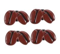 ibasenice 4 Pièces Broche de grains de café broche de vêtements de dessin animé épingle à épinglettes de café sac à à épingle broche kawaii revers à revers insigne drôle alliage Brun