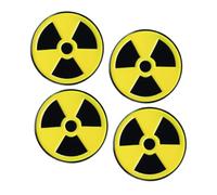 ibasenice 4 pièces Broche Métal Symbole Radiation Épingle Décorative Féminine pour Vêtements Accessoires Mode Durables et Faciles à Porter