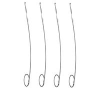ibasenice 4 pièces Brochettes de Barbecue Acier Inoxydable de Réutilisables pour Griller Viande Poulet et Canard Accessoires de Barbecue Pratiques et Durables