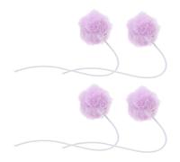 ibasenice 4 Pièces Chat Suspendu Balle à Griffer Interactive avec Clochette | Peluche Lavande, pour Arbres à Chat et Poignées de Porte, Usage Ludique et Exercice