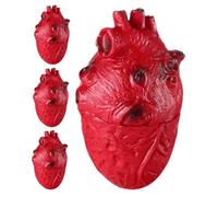 ibasenice 4 pièces Décoration Halloween Cœur Sanglant Artificiel Réaliste Effrayant pour Maison Hantée Fête Zombie Accessoire Terreur