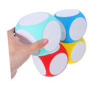 ibasenice 4 Pièces dés effaçables dés Vierges dés à Six Faces dés colorés Bloc effaçable à Sec Accessoires d'apprentissage Blocs effaçables à Sec activités éducatives Outils de Classe Eva