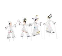 ibasenice 4 Pièces DIY Chinese Shadow Puppet Craft Kit for Traditional Hand-Painted Character Figures Enhance Family Interaction and Cultural Education
