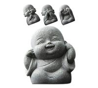 ibasenice 4 Pièces Figurine Artisanale Amusante en Pierre Forme Unique, Décoration de Table Créative et Sculpture Miniature Finement Travaillée pour Bureau ou Intérieur