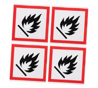 ibasenice 4 Pièces Fire Safety Stickers for Outdoor Trash Cans Weatherproof Fire Warning Labels to Enhance Community Awareness in Schools and Parks