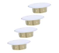 ibasenice 4 Pièces Fire Sprinkler Covers Plates Concealed Iron Fire Sprinkler Guard For Residential Commercial Industrial Use Easy Installation Fit And Safety Protection