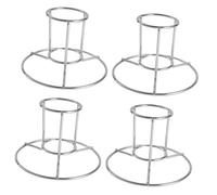 ibasenice 4 Pièces Gril Support de Poulet Rack de torréfacteur Devoir de Plein air cuiseur de Poulet Rack pour torréfacteur de Dinde Support à Dinde Multifonction Acier Inoxydable