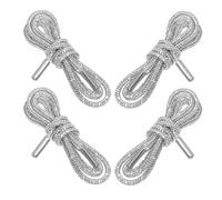 ibasenice 4 Pièces Lacets à Pierres Brillantes Cordons Décoratifs pour Chaussures Vêtements et Sacs Résistants et Légers pour Touche Élégante