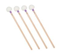 ibasenice 4 pièces Lot de Mailloches à Tête Feutre avec Manche Bois pour Timbales Percussion et de Groupe Prise Confortable et Doux