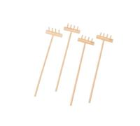 ibasenice 4 pièces Lot de Mini Râteaux Bambou Décoration Artisanale pour Bureau Accessoire pour Garçon Fille