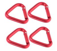 ibasenice 4 Pièces Lot de Mousquetons Triangulaires Clips Robustes pour Camping et Escalade Attaches Légères et Compactes pour Porte Clés Sacs à Dos et Ceintures Plein Air