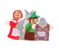 ibasenice 4 Pièces Marionnettes à Doigts Bois Animaux Set de Jouets Éducatifs pour Garçon Fille et Tout Petits Accessoires pour Conte et Jeu Créatif