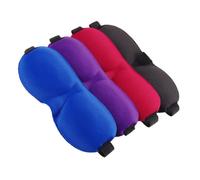 ibasenice 4 pièces Masques de Sommeil Occultants Respirants Multicolores Noir Rouge Bleu Cache-yeux Confortables pour Nuit Voyage et Relaxation